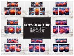 Flower Gothic 6 Mug Wrap - CraftNest