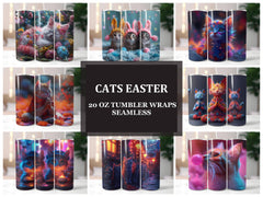 Cats Easter 2 Tumbler Wrap - CraftNest