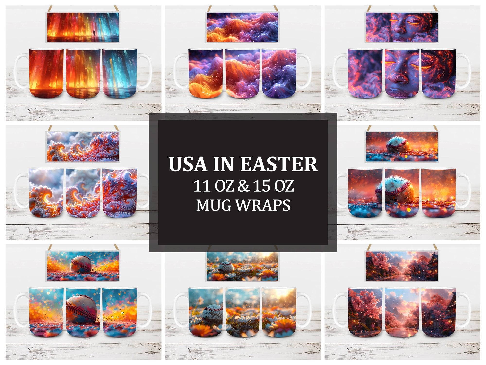 USA in Easter 2 Mug Wrap - CraftNest