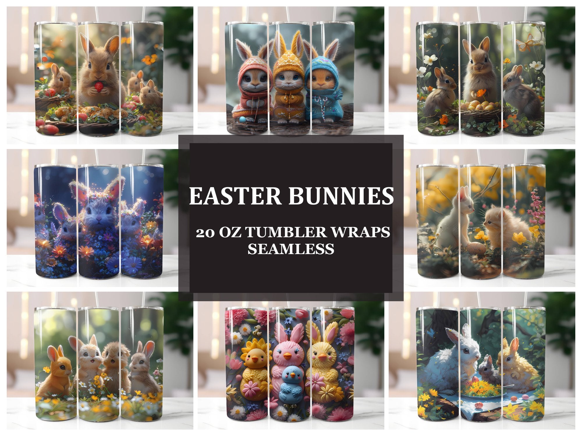 Easter Bunnies 5 Tumbler Wrap - CraftNest