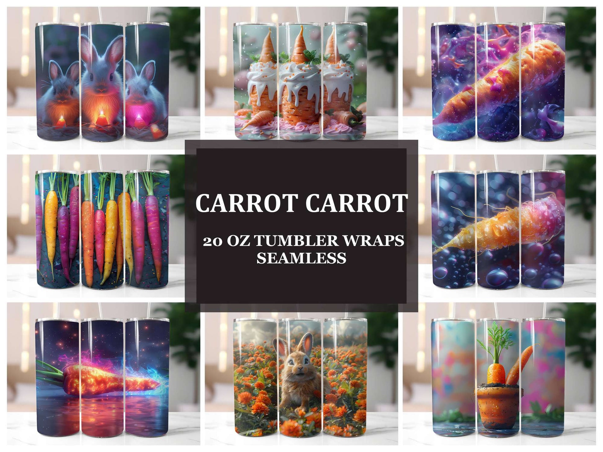 Carrot 4 Tumbler Wrap - CraftNest - Digital Crafting and Art