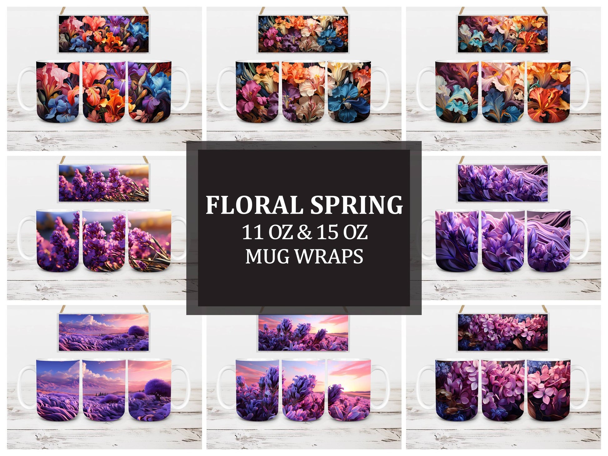 Floral Spring 5 Mug Wrap - CraftNest