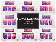 Flower Lavender 8 Mug Wrap - CraftNest