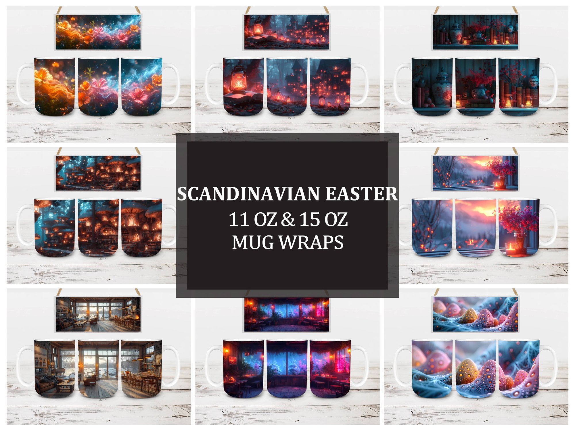 Scandinavian Easter 5 Mug Wrap - CraftNest