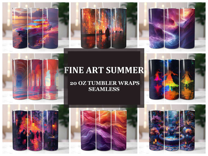 Fine Art Summer 4 Tumbler Wrap - CraftNest - Digital Crafting and Art