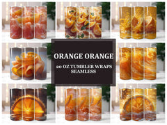 Orange 3 Tumbler Wrap - CraftNest - Digital Crafting and Art