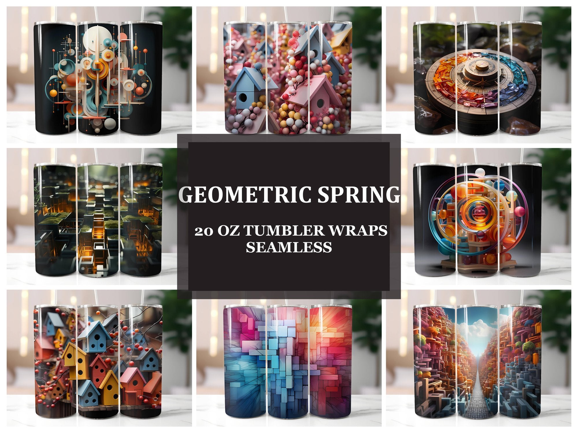 Geometric Spring 1 Tumbler Wrap - CraftNest