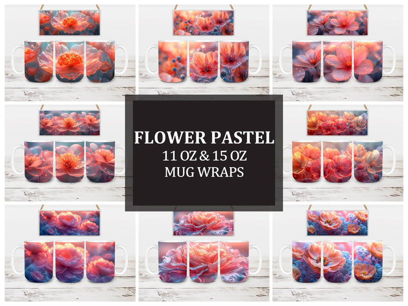 Flower Pastel 7 Mug Wrap - CraftNest