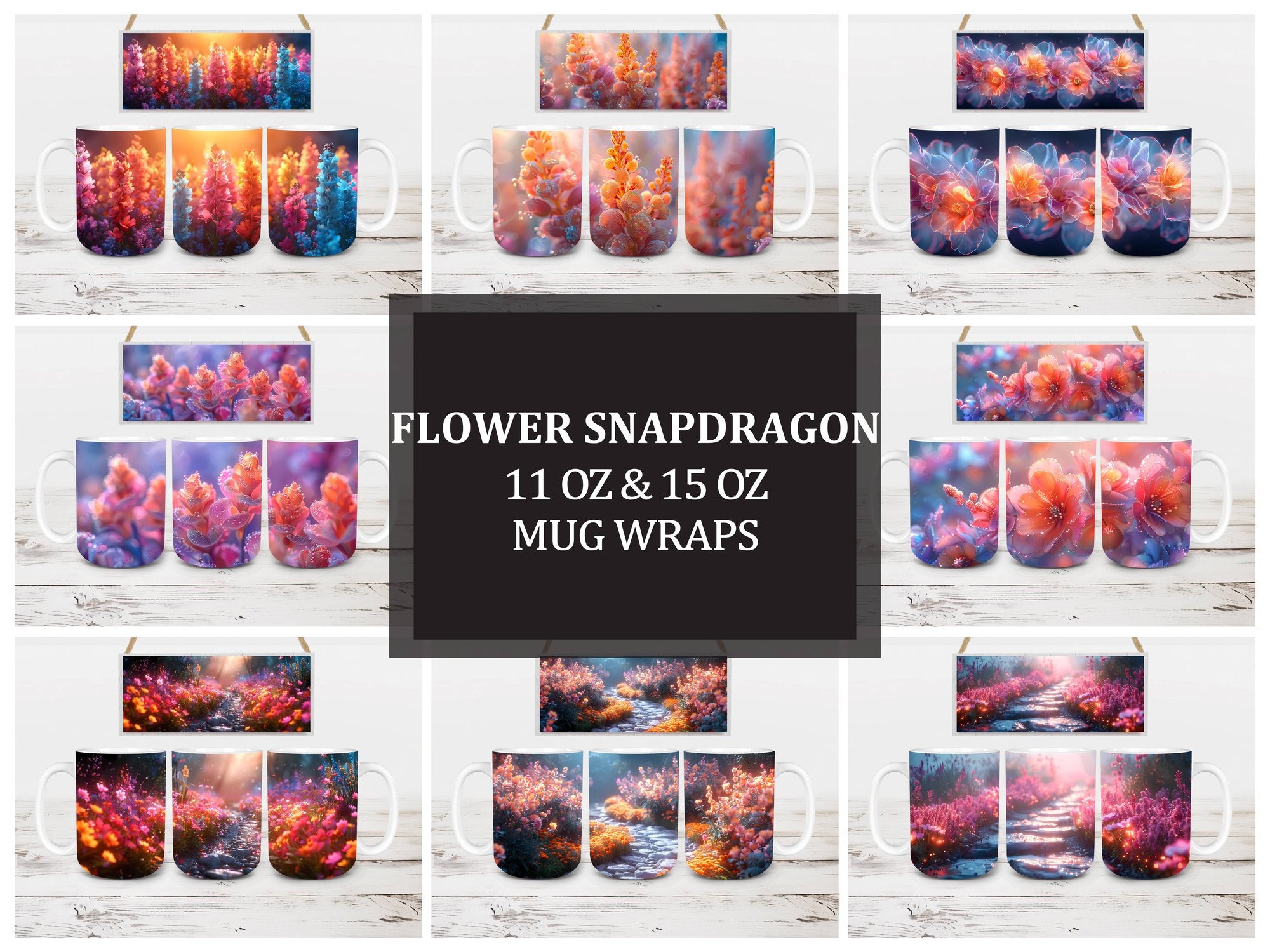 Flower Snapdragon 4 Mug Wrap - CraftNest