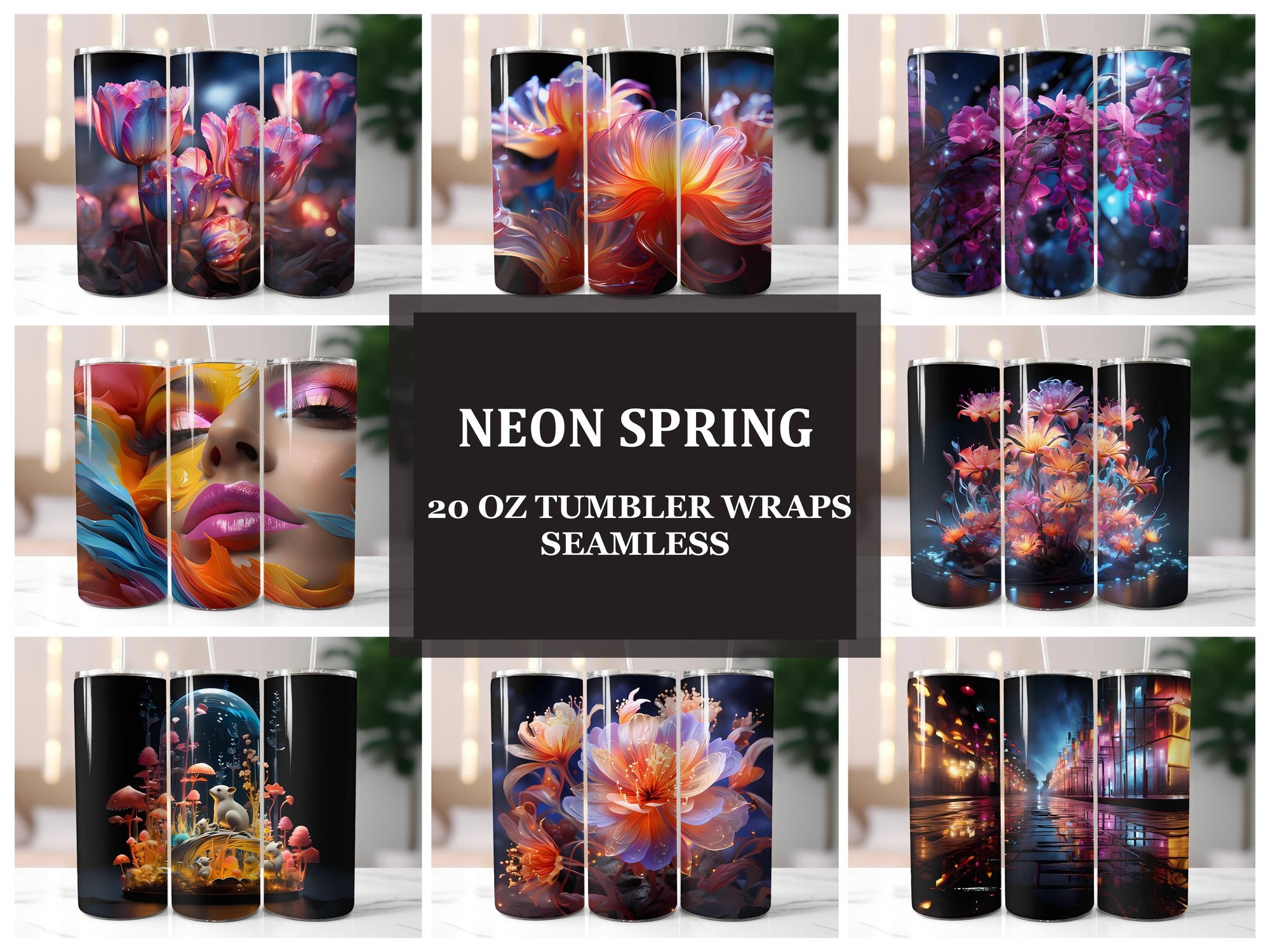 Neon Spring 1 Tumbler Wrap - CraftNest