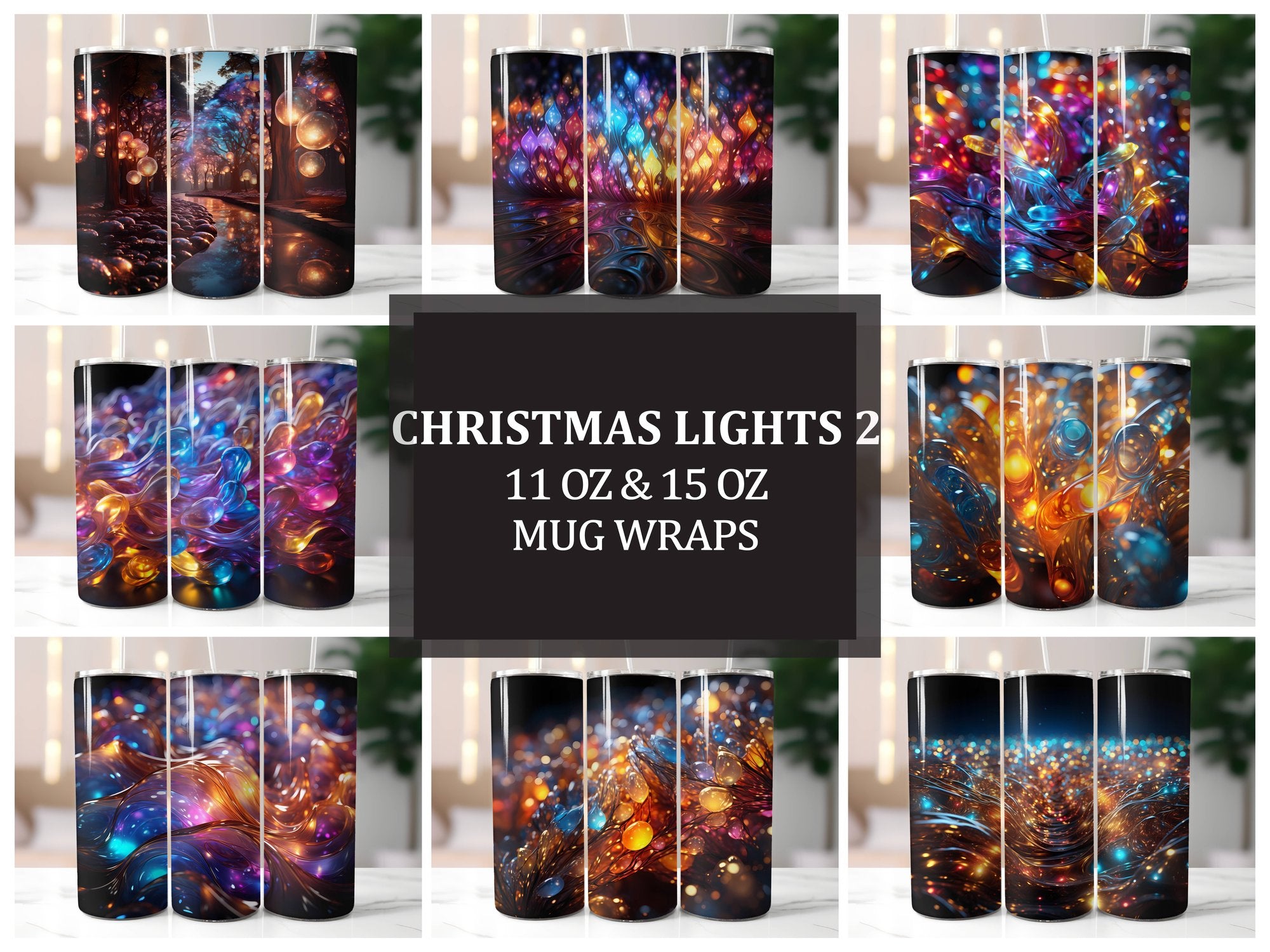 Christmas Lights 2 Tumbler Wrap - CraftNest