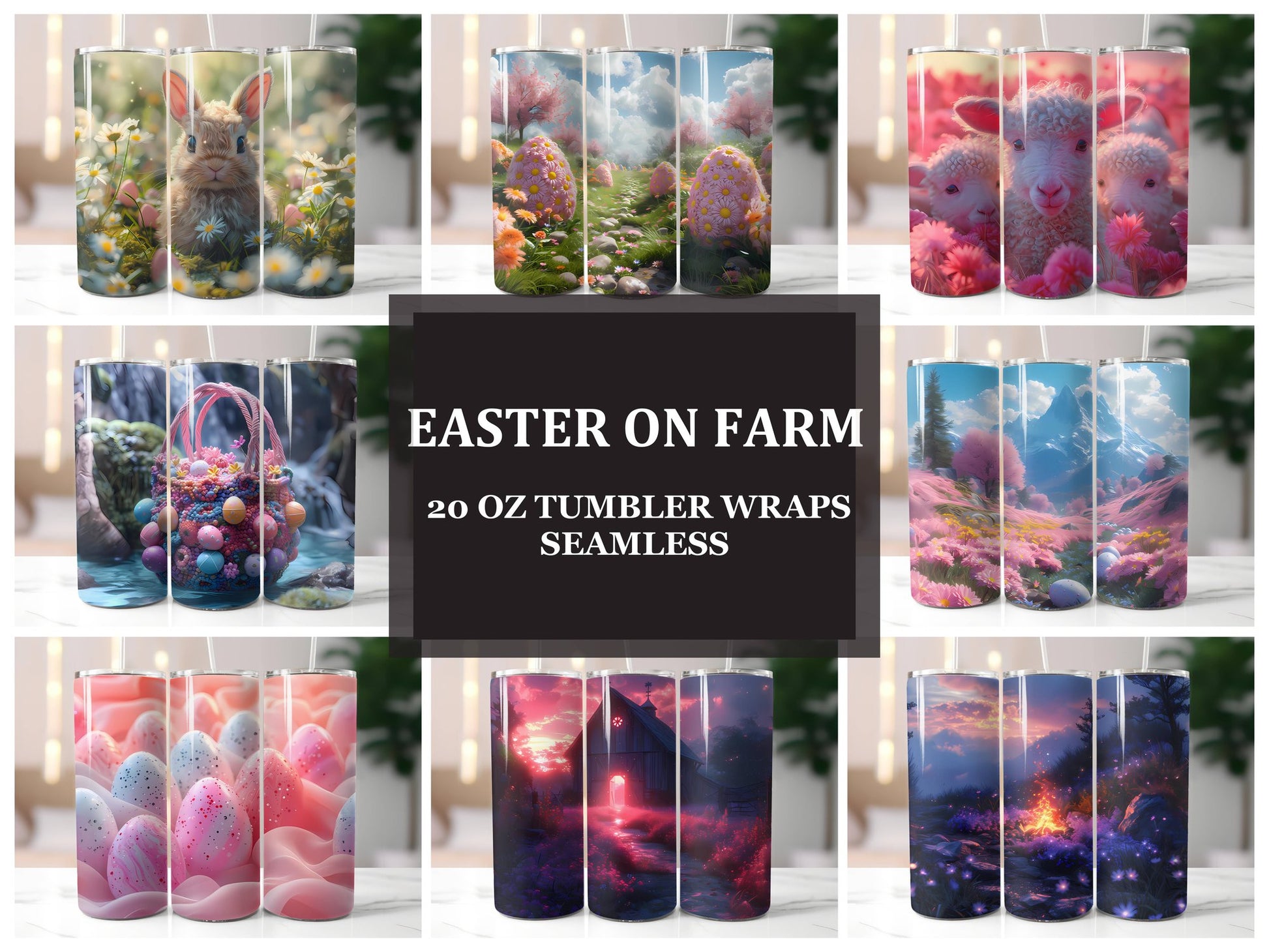 Easter on Farm 5 Tumbler Wrap - CraftNest