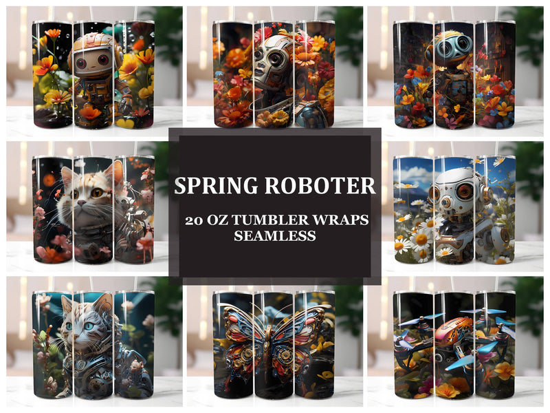 Spring Roboter 3 Tumbler Wrap - CraftNest