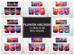 Flower Orchids 8 Mug Wrap - CraftNest