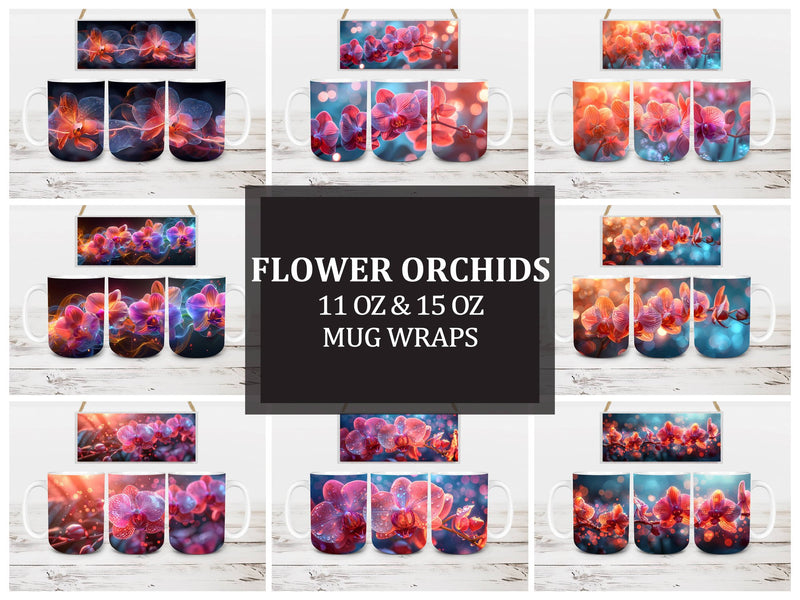 Flower Orchids 8 Mug Wrap - CraftNest