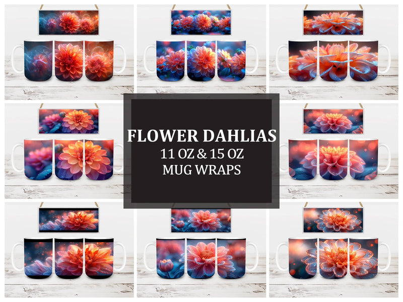 Flower Dahlias 2 Mug Wrap - CraftNest