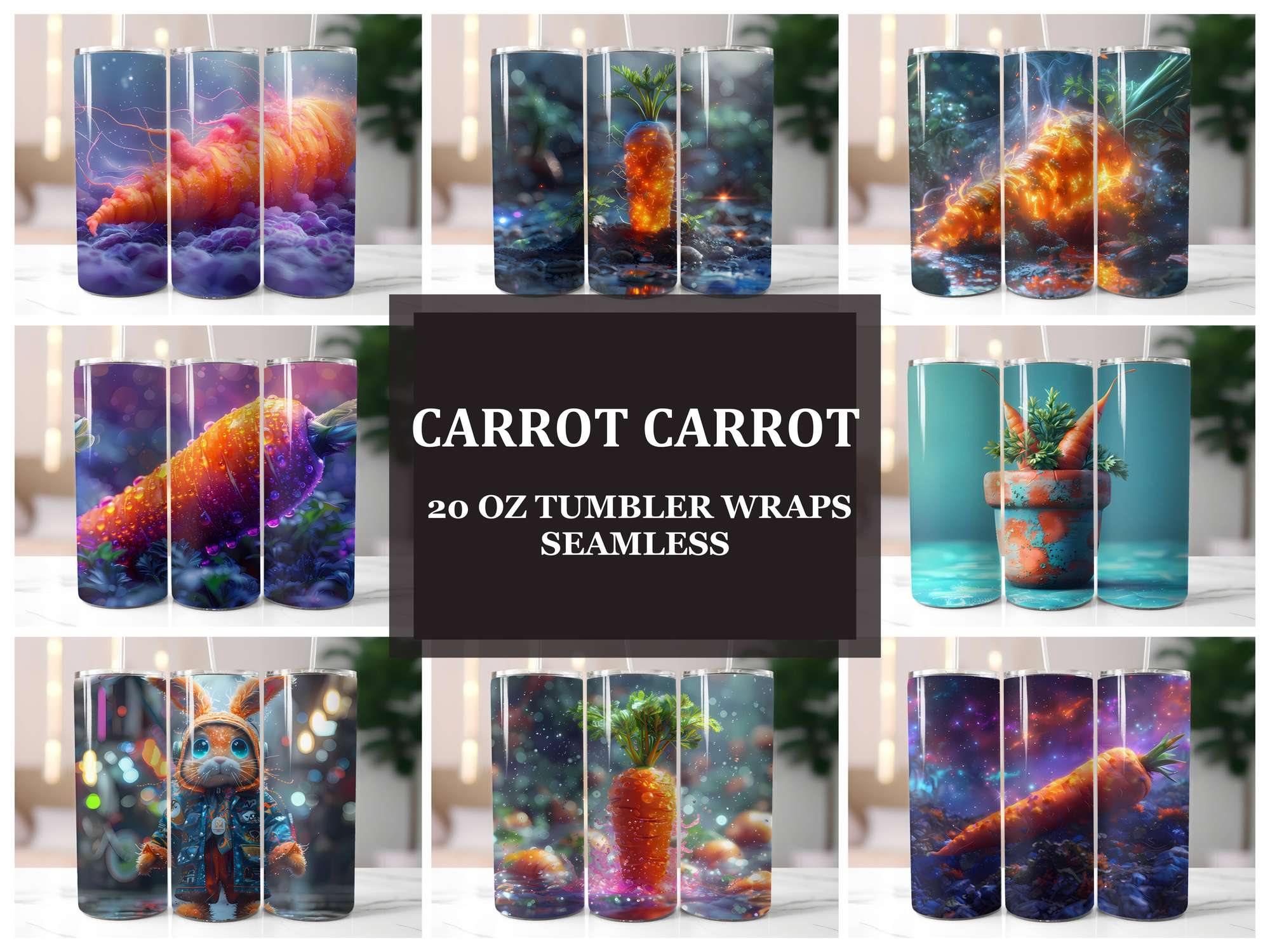 Carrot 2 Tumbler Wrap - CraftNest - Digital Crafting and Art