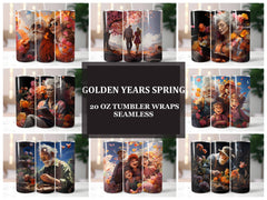 Golden Years Spring Tumbler Wrap - CraftNest