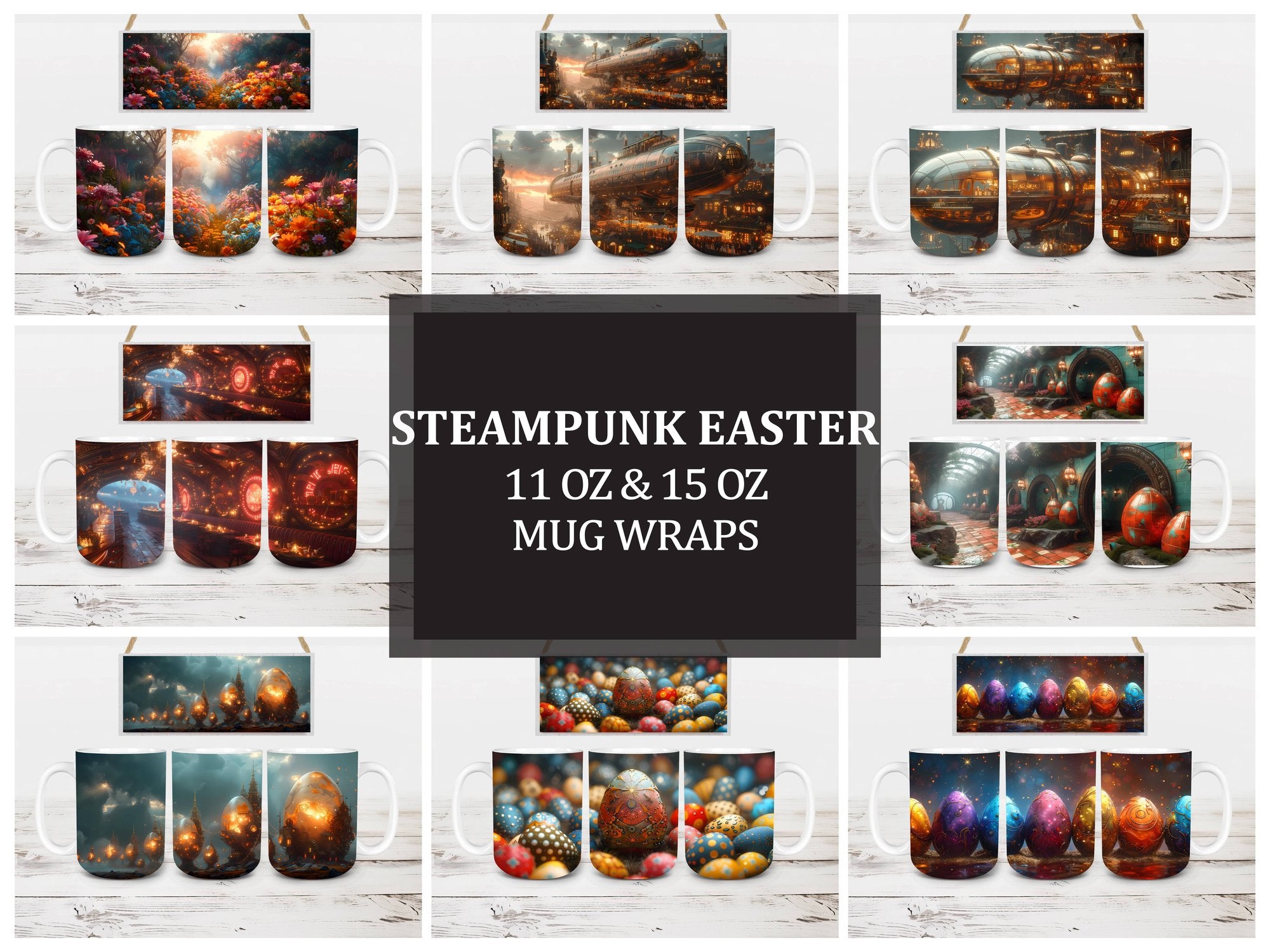 Steampunk Easter 2 Mug Wrap - CraftNest