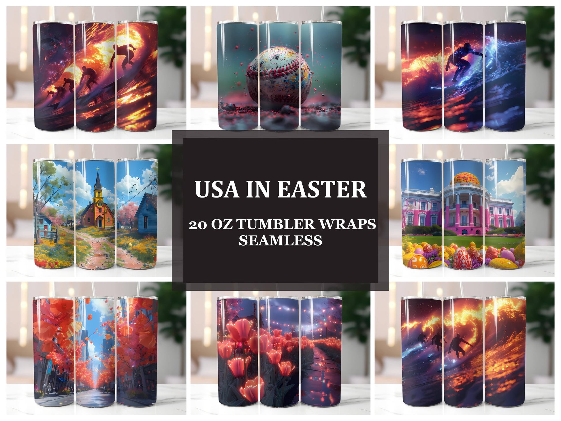 USA in Easter 4 Tumbler Wrap - CraftNest