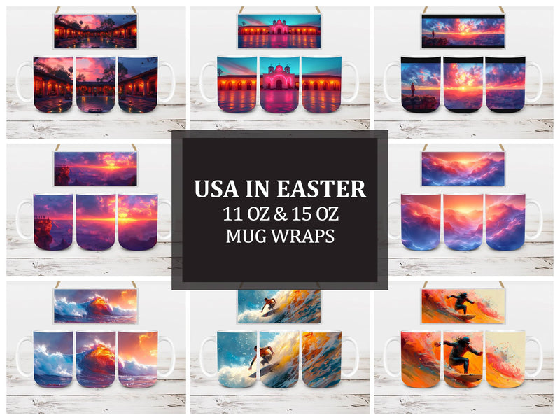 USA in Easter 4 Mug Wrap - CraftNest