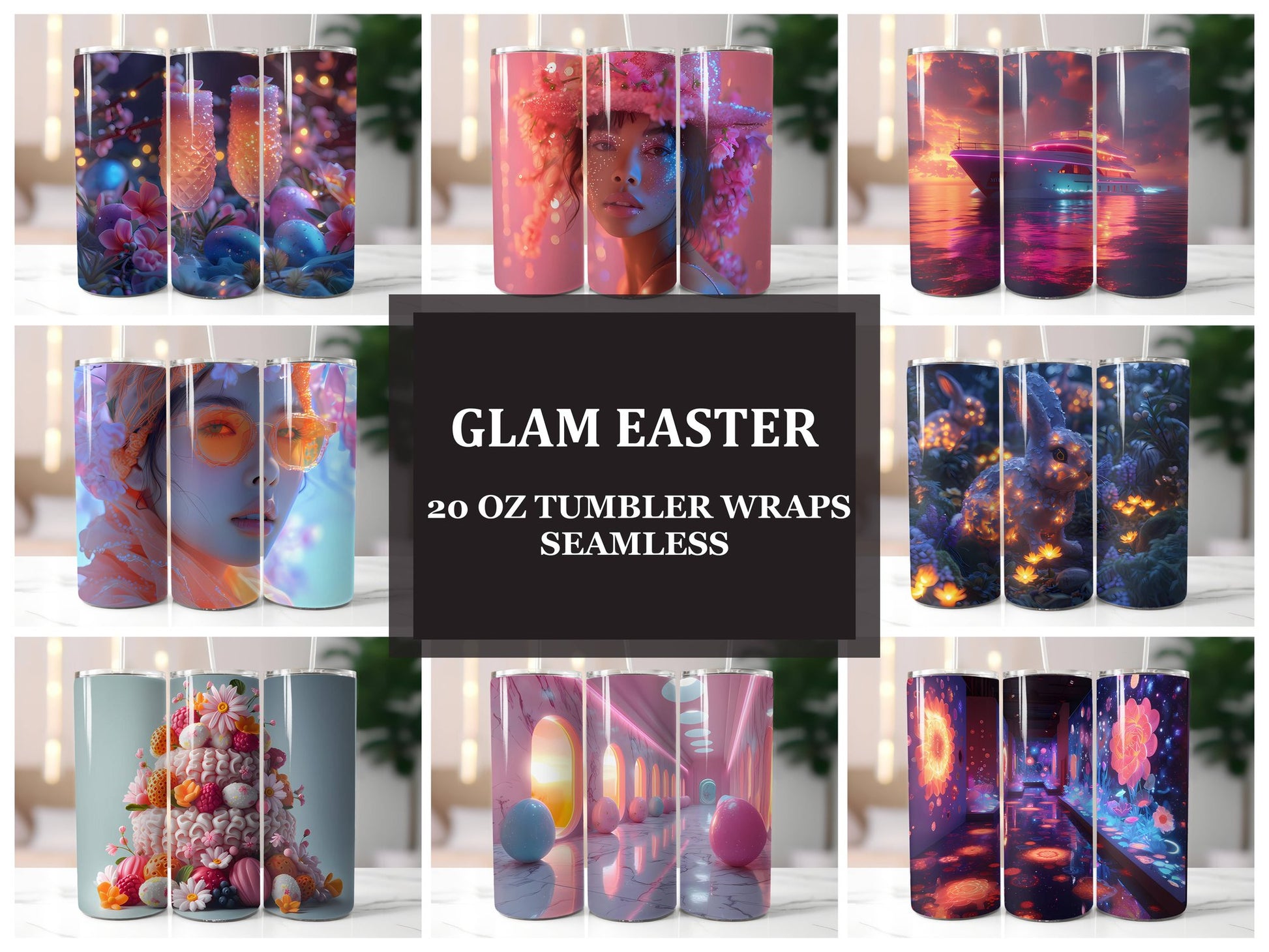 Glam Easter 2 Tumbler Wrap - CraftNest