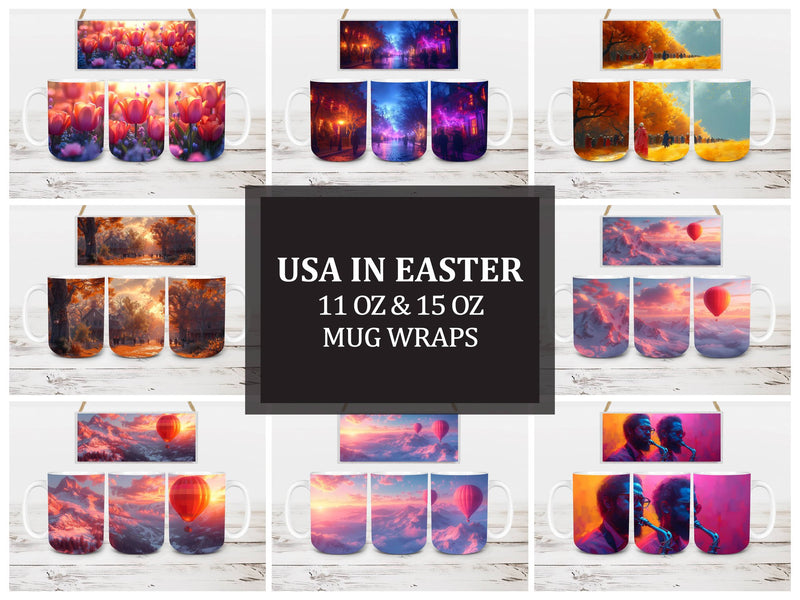 USA in Easter 5 Mug Wrap - CraftNest
