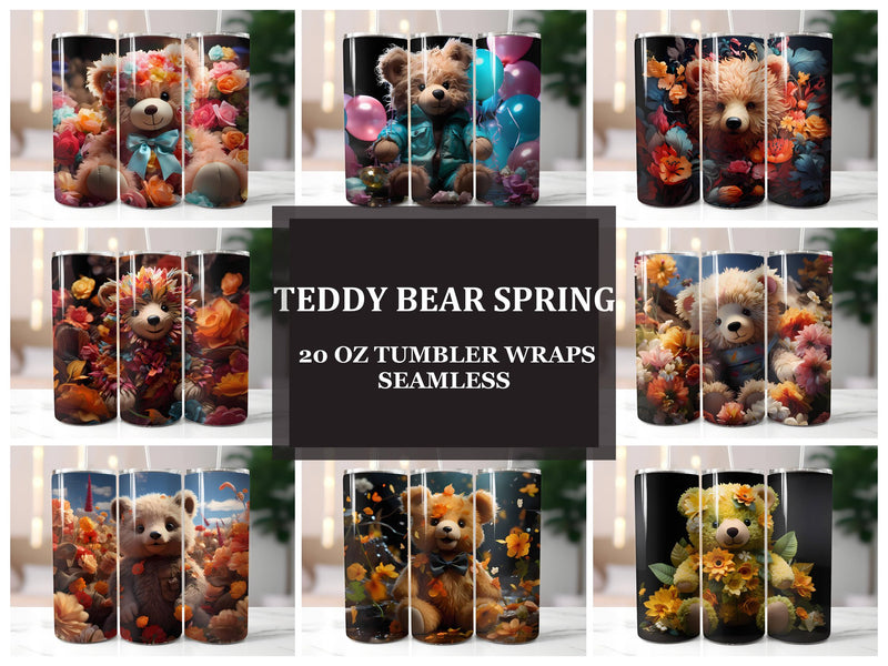 Teddy Bear Spring 4 Tumbler Wrap - CraftNest