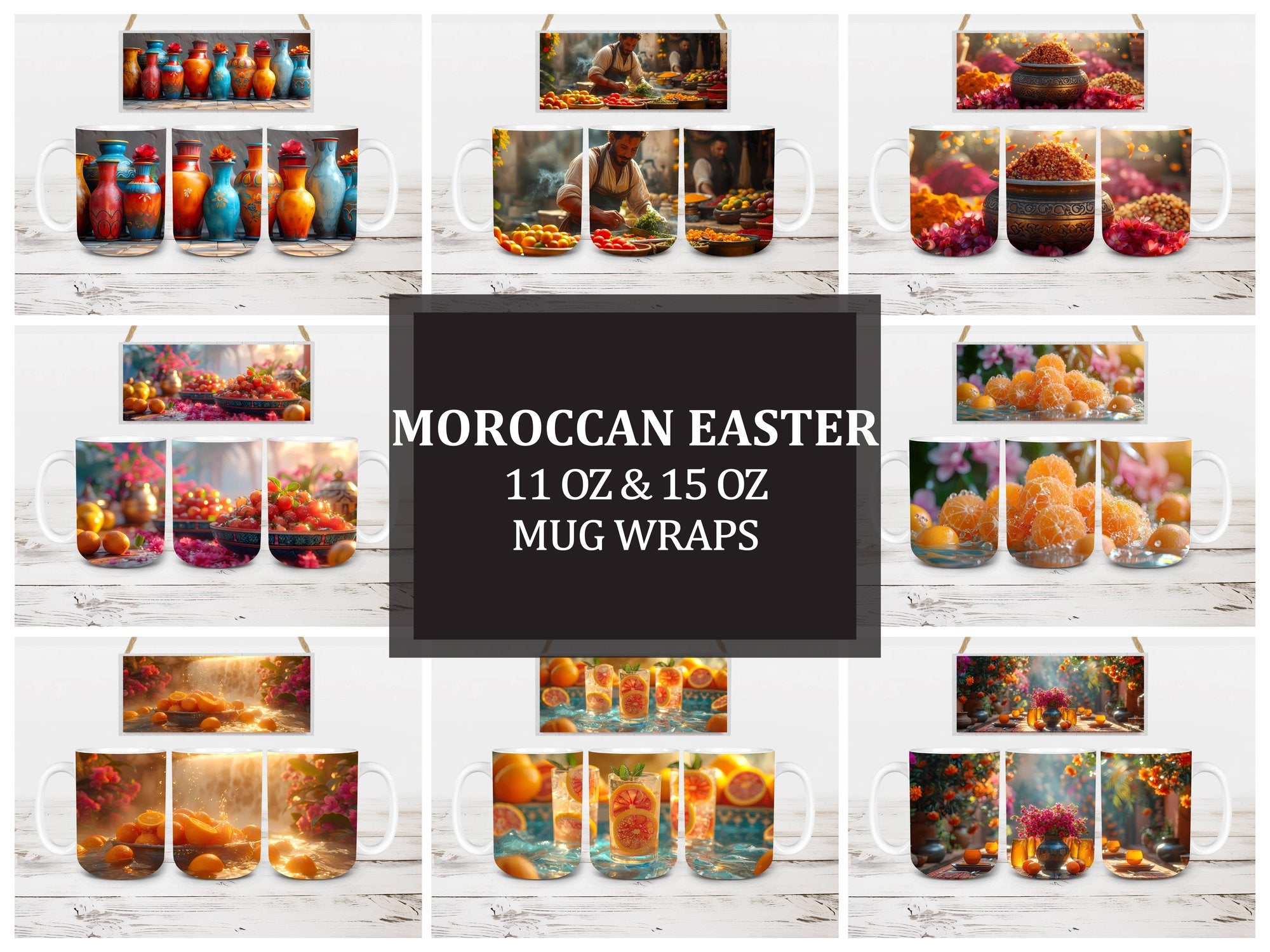 Moroccan Easter 5 Mug Wrap - CraftNest