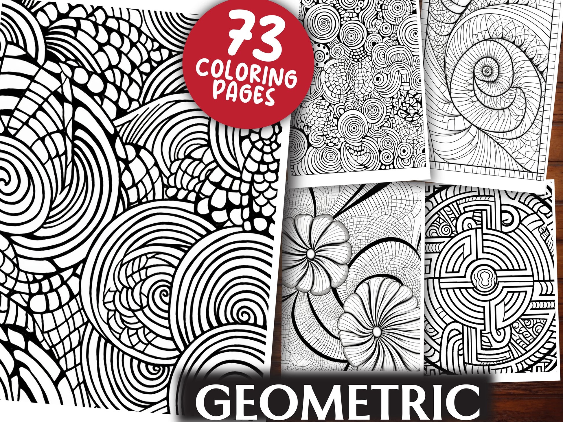 Geometric Coloring Book - CraftNest - Digital Crafting and Art