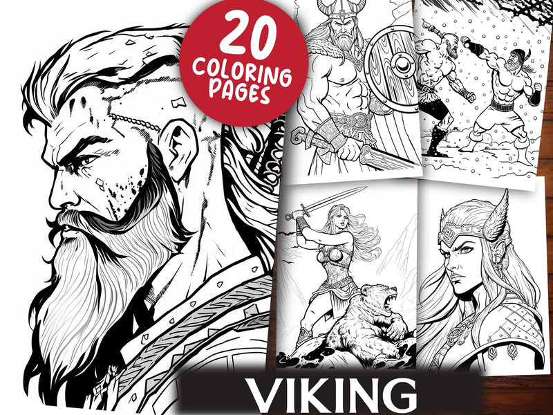 Viking Coloring Book - CraftNest - Digital Crafting and Art