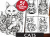 Cats Coloring Book