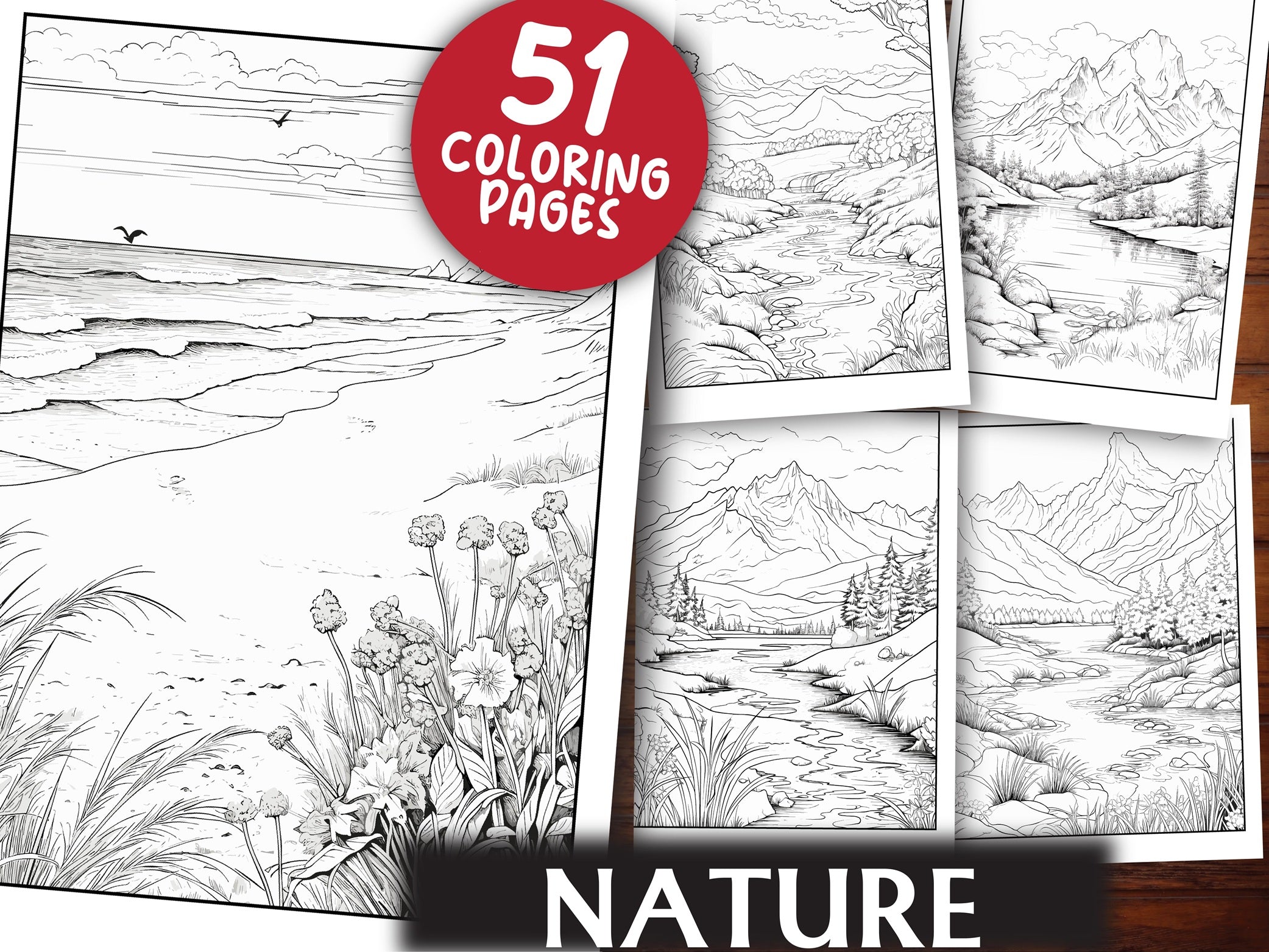 Nature Coloring Book - CraftNest - Digital Crafting and Art