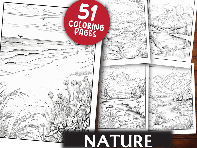 Nature Coloring Book - CraftNest - Digital Crafting and Art