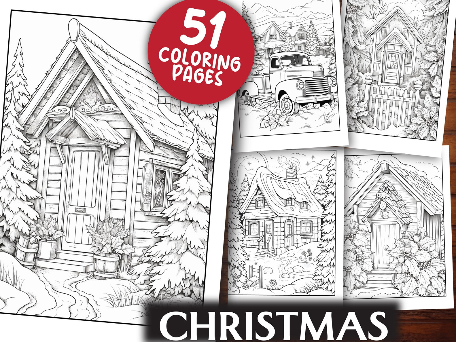 Christmas Coloring Book - CraftNest - Digital Crafting and Art