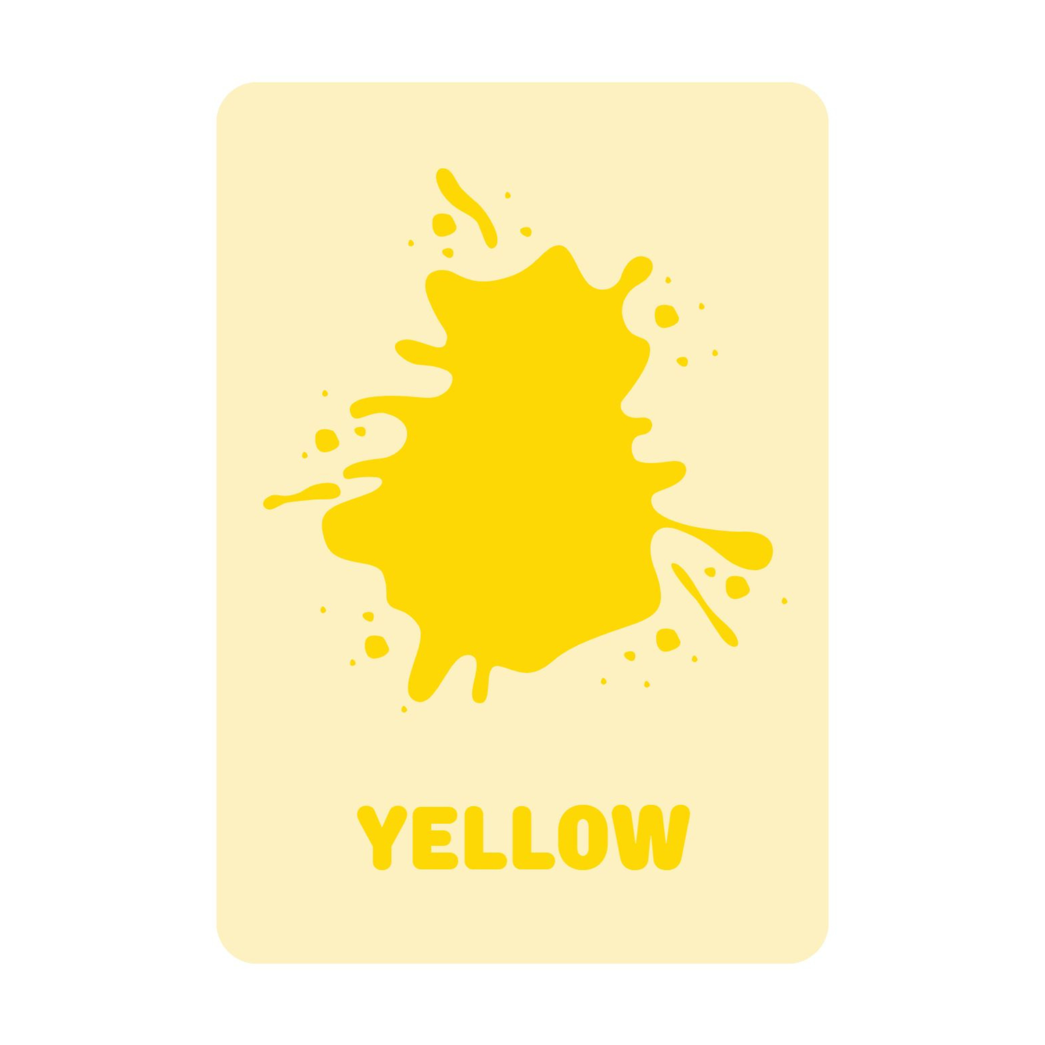Color Splash Flashcards for Kids