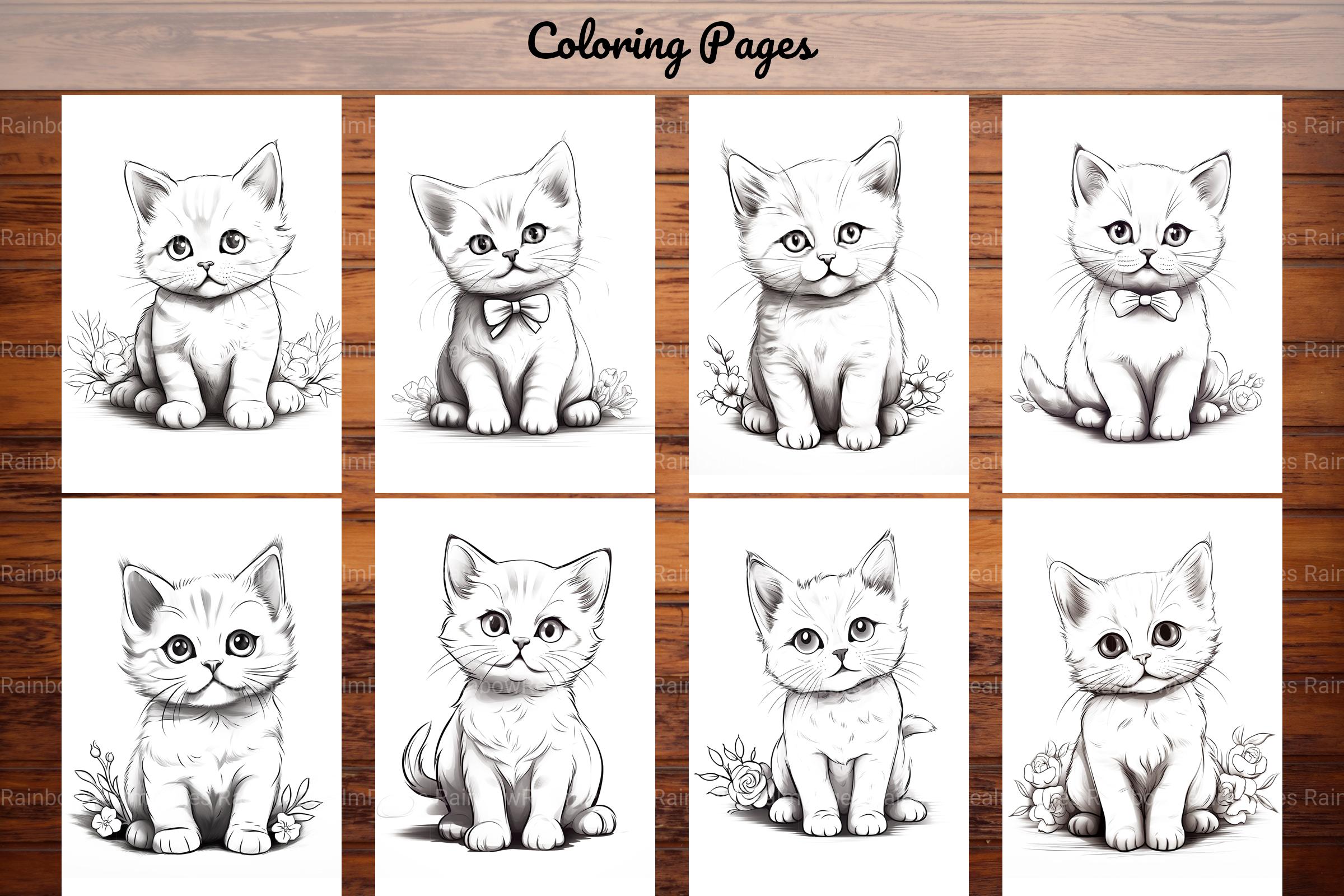 Cat Coloring Book - CraftNest - Digital Crafting and Art
