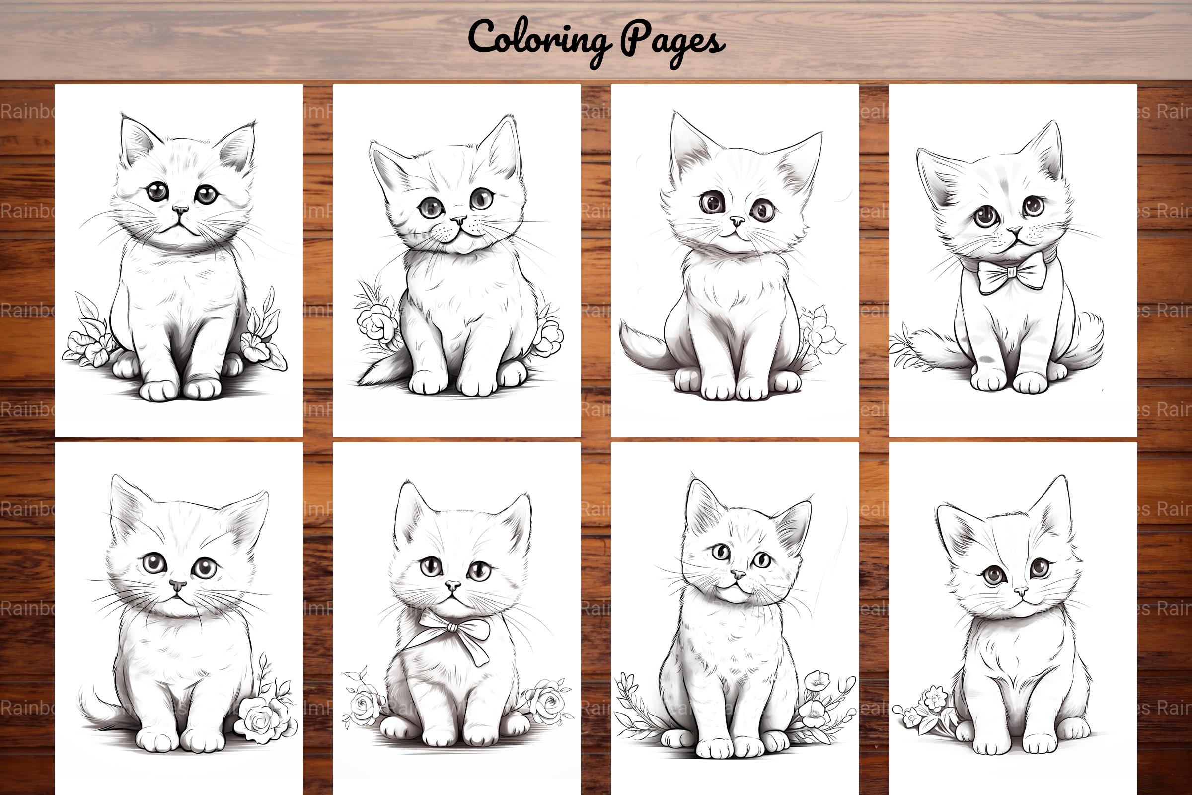 Cat Coloring Book - CraftNest - Digital Crafting and Art