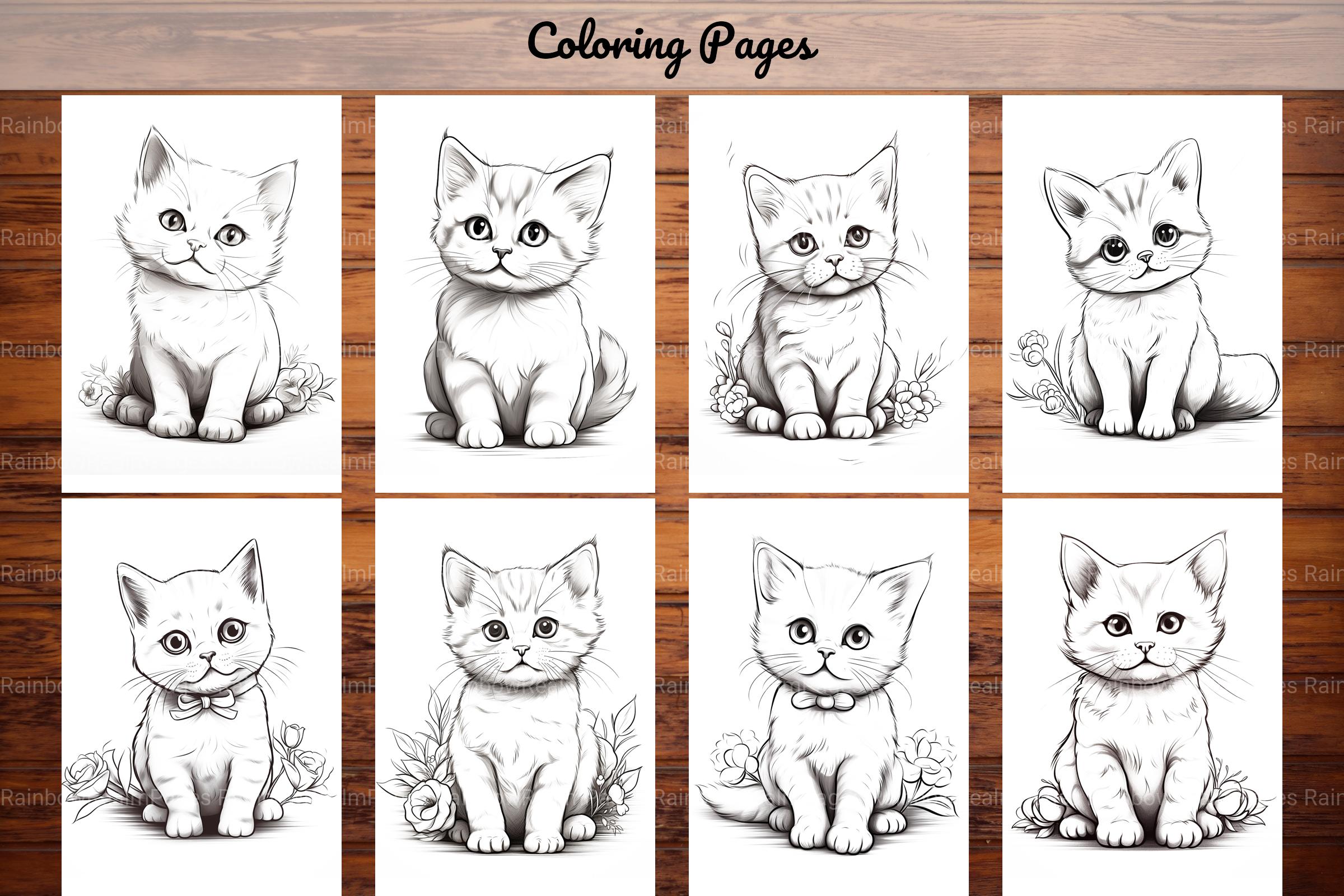 Cat Coloring Book - CraftNest - Digital Crafting and Art