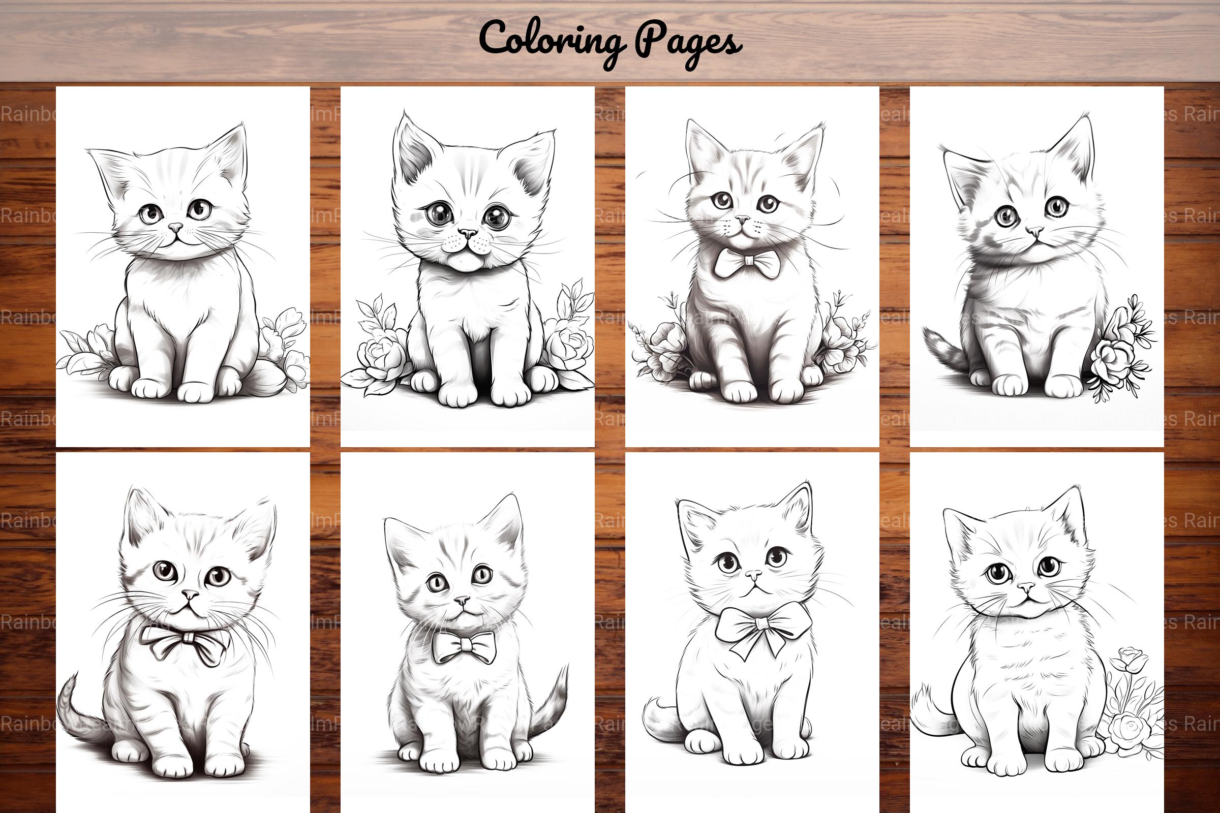 Cat Coloring Book - CraftNest - Digital Crafting and Art