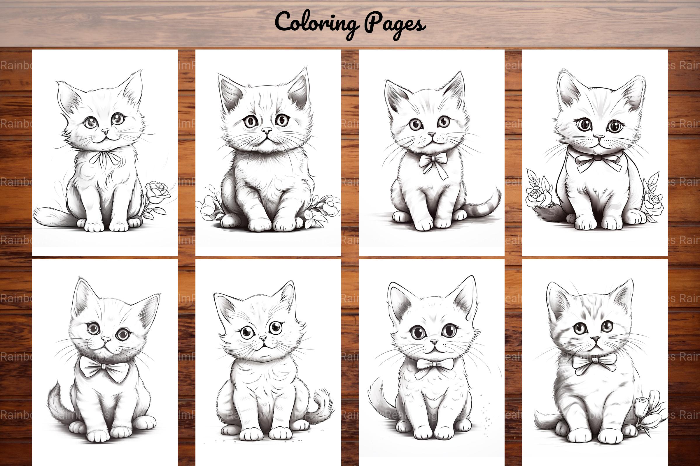 Cat Coloring Book - CraftNest - Digital Crafting and Art