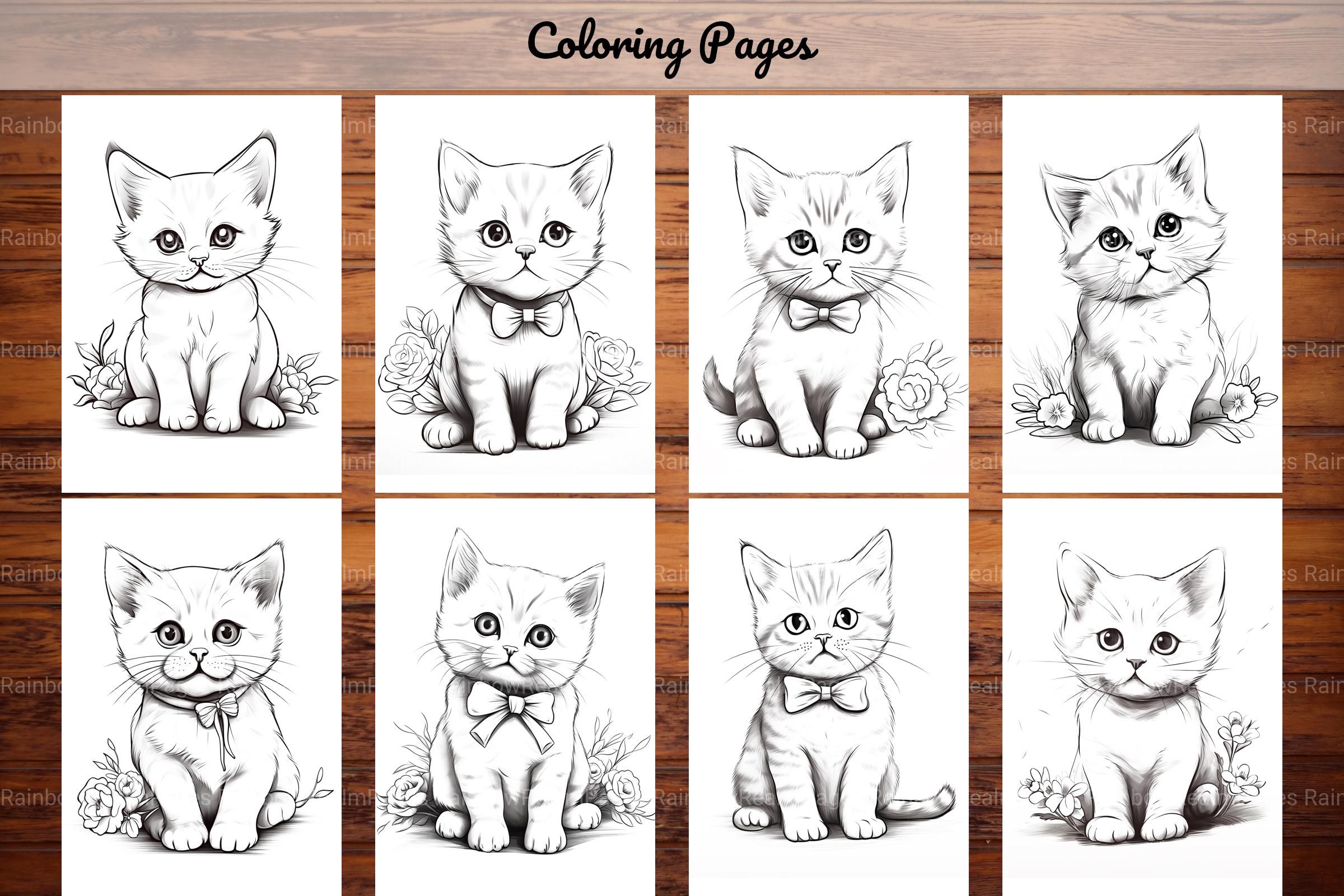 Cat Coloring Book - CraftNest - Digital Crafting and Art