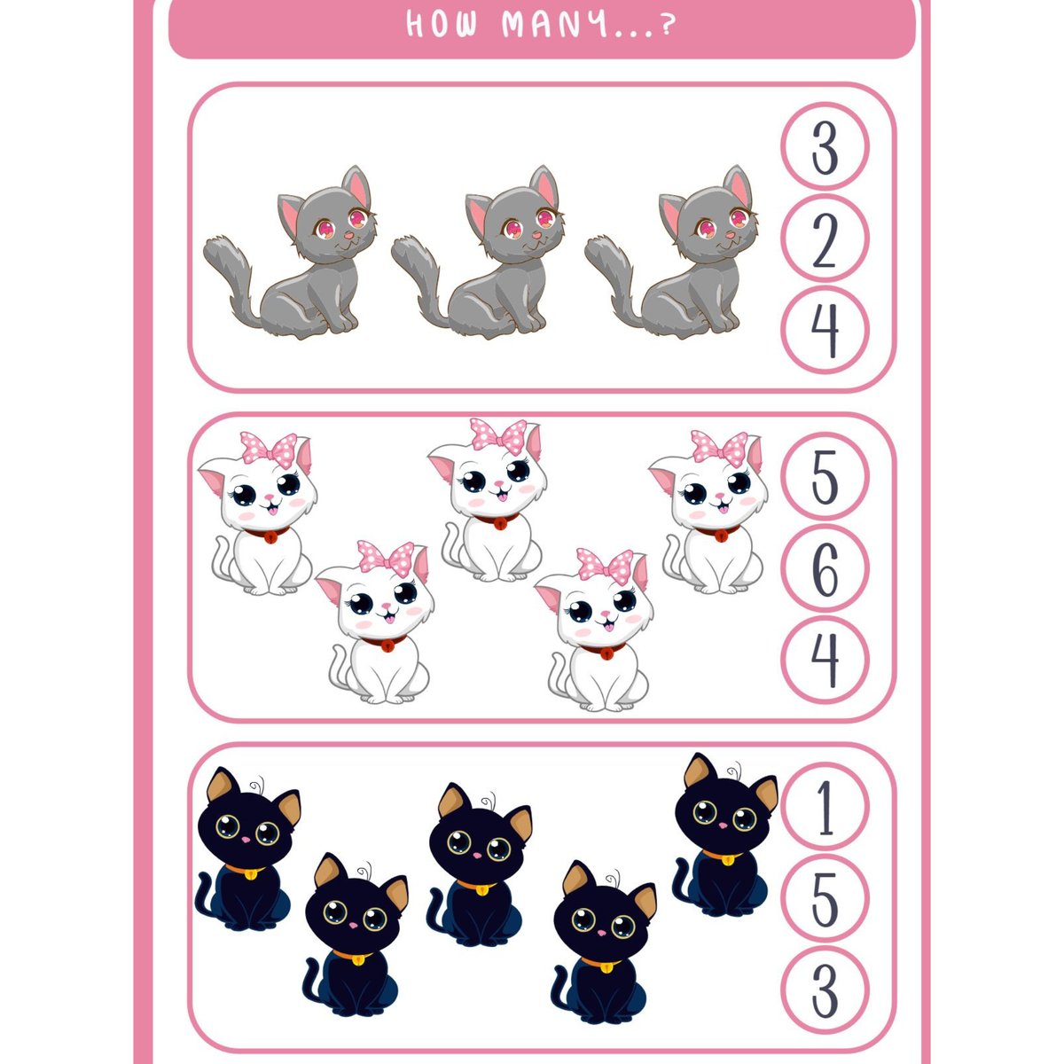 Basic Counting Checklist How Many Basic Counting Worksheet