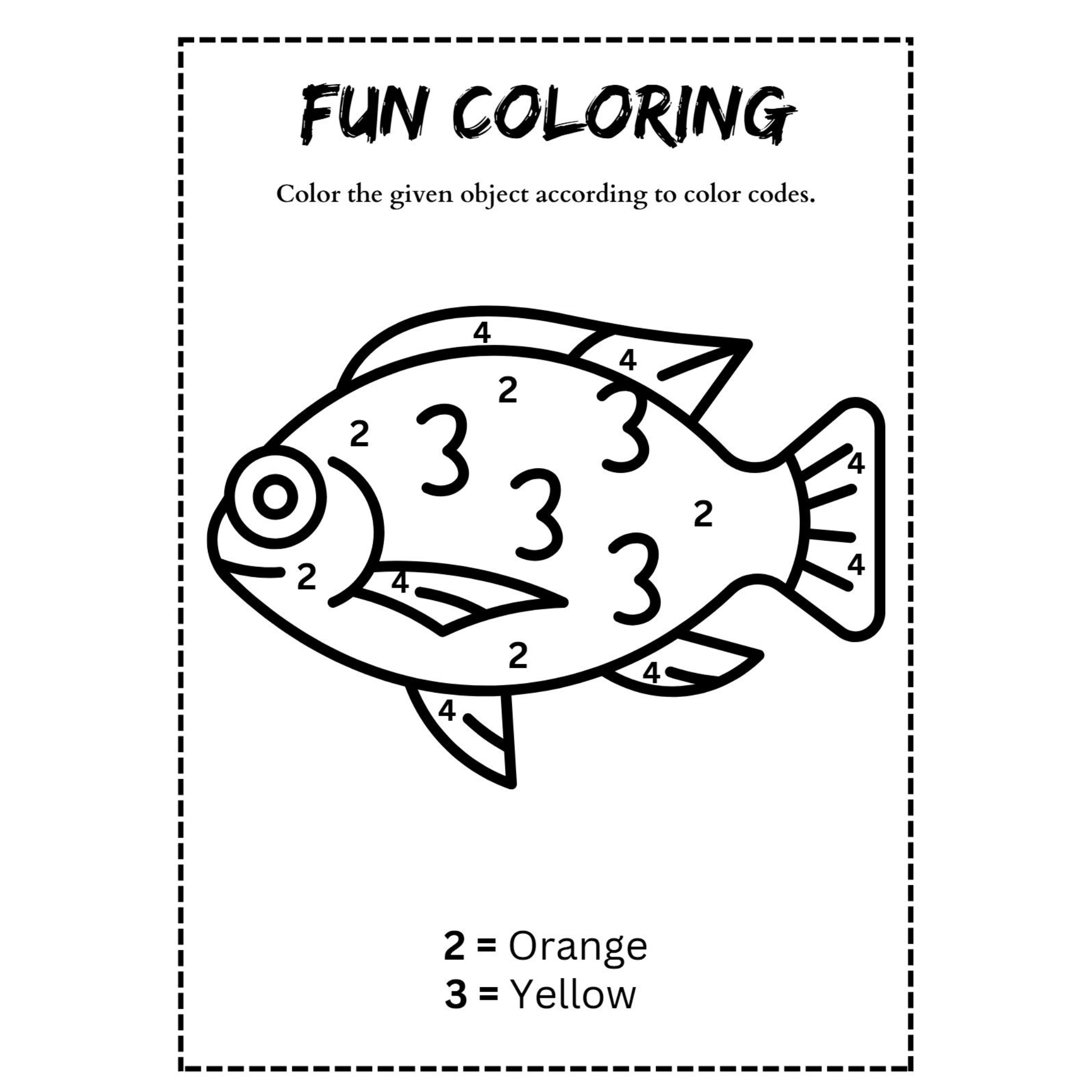 Number Coding Coloring Number Code Coloring Worksheets