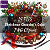 Christmas Chocolate Cake Food Clipart