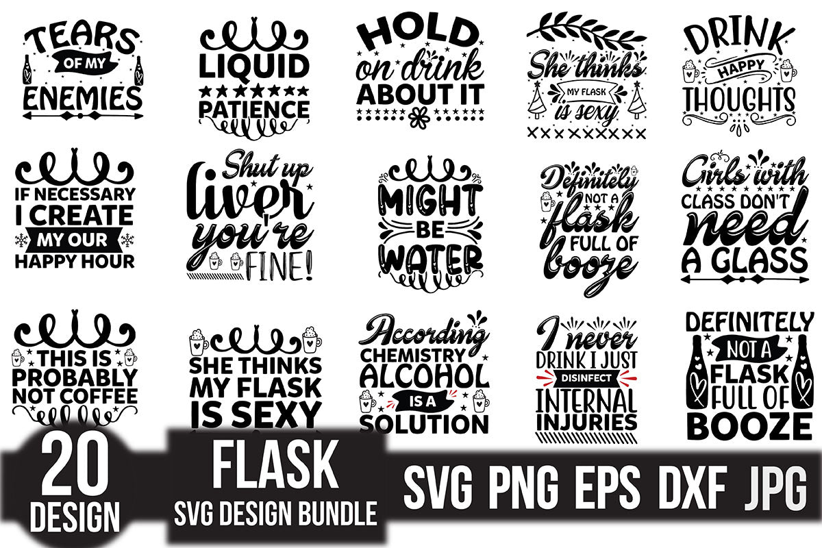Flask SVG Bundle - CraftNest - Digital Crafting and Art