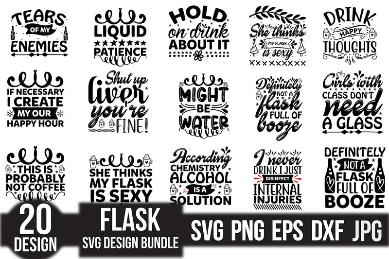 Flask SVG Bundle - CraftNest - Digital Crafting and Art