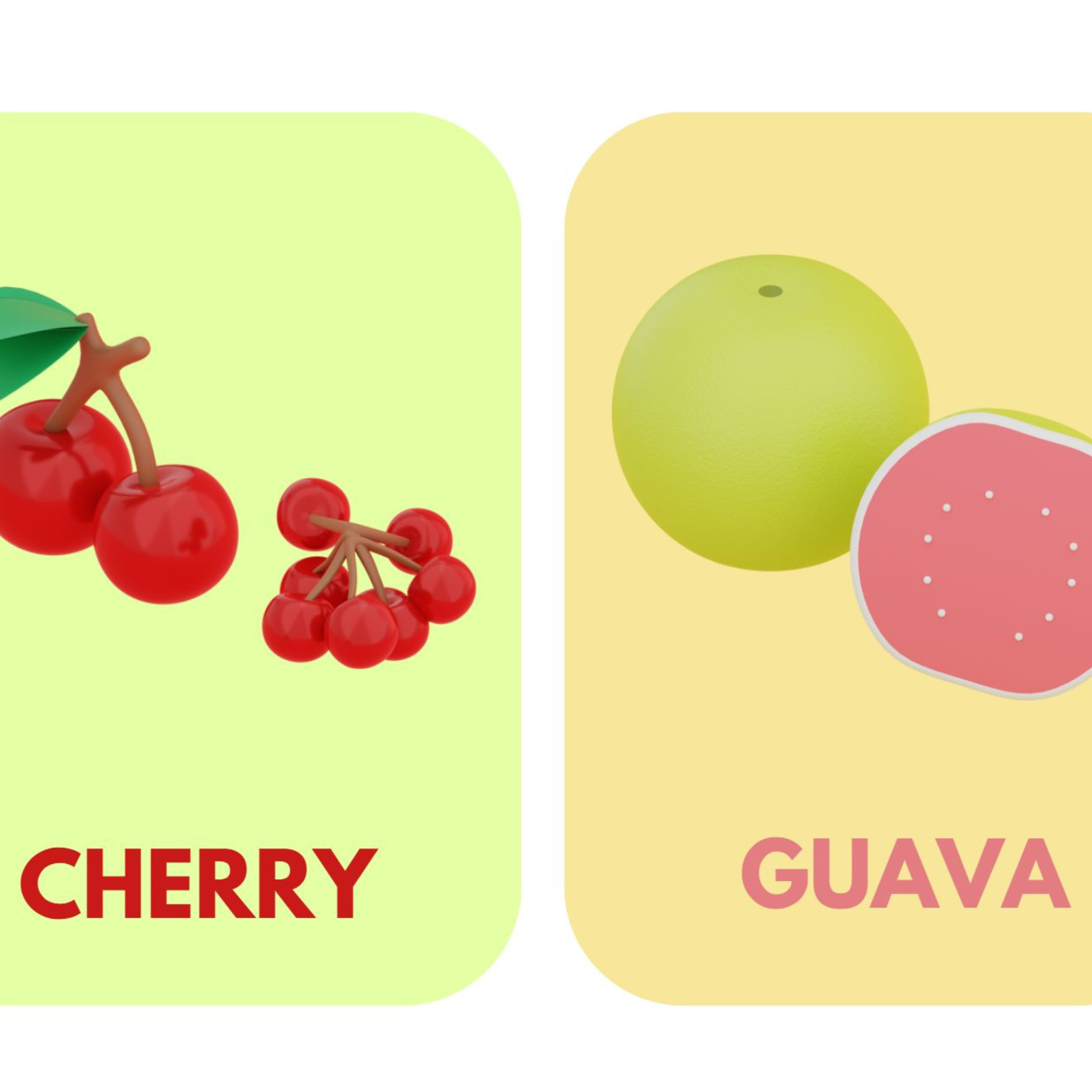 Fruit Flashcards for Kids