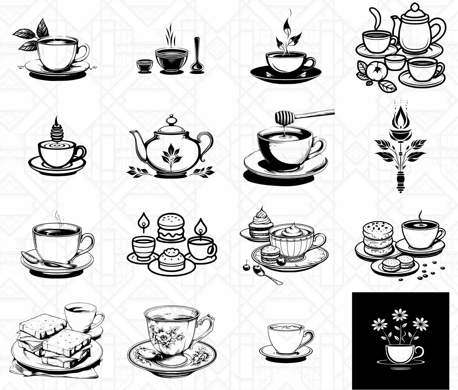 Tea Time SVG Bundle - CraftNest - Digital Crafting and Art