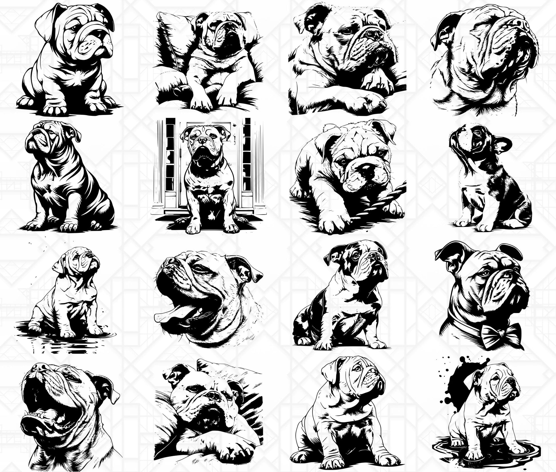 Bulldog Dog SVG Bundle - CraftNest - Digital Crafting and Art